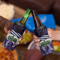 Purple Traditional Cloak Aotearoa 4 in 1 Can Cooler Tumbler Maori Paua Shell Korowai Pattern LT14 - Polynesian Pride