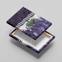 Purple Traditional Cloak Aotearoa Canvas Wall Art Maori Paua Shell Korowai Pattern LT14 - Polynesian Pride