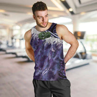 Purple Traditional Cloak Aotearoa Men Tank Top Maori Paua Shell Korowai Pattern LT14 Purple - Polynesian Pride