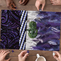Purple Traditional Cloak Aotearoa Puzzle Maori Paua Shell Korowai Pattern - Polynesian Pride