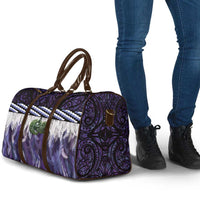 Purple Traditional Cloak Aotearoa Travel Bag Maori Paua Shell Korowai Pattern - Polynesian Pride