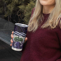 Purple Traditional Cloak Aotearoa Tumbler Cup Maori Paua Shell Korowai Pattern