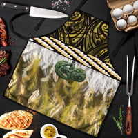Yellow Traditional Cloak Aotearoa Apron Maori Paua Shell Korowai Pattern - Polynesian Pride