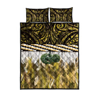Yellow Traditional Cloak Aotearoa Quilt Bed Set Maori Paua Shell Korowai Pattern LT14 - Polynesian Pride