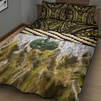 Yellow Traditional Cloak Aotearoa Quilt Bed Set Maori Paua Shell Korowai Pattern LT14 - Polynesian Pride