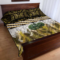 Yellow Traditional Cloak Aotearoa Quilt Bed Set Maori Paua Shell Korowai Pattern LT14 - Polynesian Pride