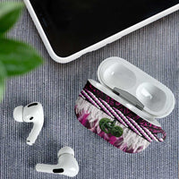 Pink Traditional Cloak Aotearoa AirPods Case Maori Paua Shell Korowai Pattern LT14 - Polynesian Pride