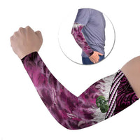 Pink Traditional Cloak Aotearoa Arm Sleeves Maori Paua Shell Korowai Pattern LT14 Set of 2 Pink - Polynesian Pride