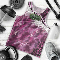 Pink Traditional Cloak Aotearoa Men Tank Top Maori Paua Shell Korowai Pattern LT14 - Polynesian Pride