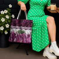 Pink Traditional Cloak Aotearoa Tote Bag Maori Paua Shell Korowai Pattern - Polynesian Pride