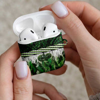 Green Traditional Cloak Aotearoa AirPods Case Maori Paua Shell Korowai Pattern LT14 - Polynesian Pride