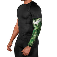 Green Traditional Cloak Aotearoa Arm Sleeves Maori Paua Shell Korowai Pattern LT14 - Polynesian Pride