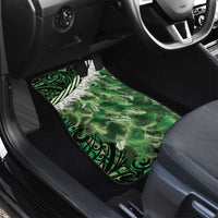 Green Traditional Cloak Aotearoa Car Mats Maori Paua Shell Korowai Pattern LT14 - Polynesian Pride