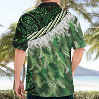 Green Traditional Cloak Aotearoa Hawaiian Shirt Maori Paua Shell Korowai Pattern LT14 - Polynesian Pride