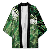Green Traditional Cloak Aotearoa Kimono Maori Paua Shell Korowai Pattern - Polynesian Pride
