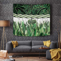 Green Traditional Cloak Aotearoa Tapestry Maori Paua Shell Korowai Pattern