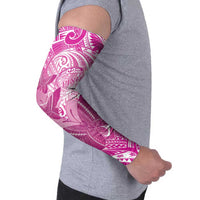 Personalised Polynesia Breast Cancer Awareness Arm Sleeves Think Pink Ribbon Polynesian Butterflies LT14 - Polynesian Pride