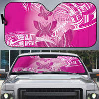 Polynesia Breast Cancer Awareness Auto Sun Shade Think Pink Ribbon Polynesian Butterflies LT14 Pink - Polynesian Pride