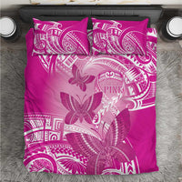 Polynesia Breast Cancer Awareness Bedding Set Think Pink Ribbon Polynesian Butterflies LT14 Pink - Polynesian Pride