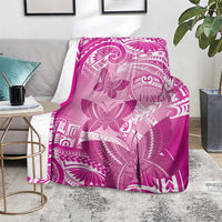 Polynesia Breast Cancer Awareness Blanket Think Pink Ribbon Polynesian Butterflies LT14 - Polynesian Pride