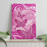 Polynesia Breast Cancer Awareness Canvas Wall Art Think Pink Ribbon Polynesian Butterflies LT14 - Polynesian Pride