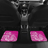Personalised Polynesia Breast Cancer Awareness Car Mats Think Pink Ribbon Polynesian Butterflies LT14 Set 2pcs - Back Pink - Polynesian Pride