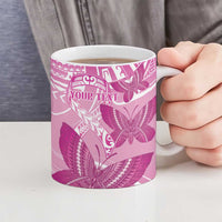Personalised Polynesia Breast Cancer Awareness Ceramic Mug Think Pink Ribbon Polynesian Butterflies LT14 - Polynesian Pride