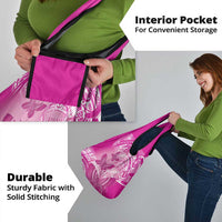 Polynesia Breast Cancer Awareness Grocery Bag Think Pink Ribbon Polynesian Butterflies LT14 - Polynesian Pride