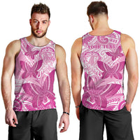 Personalised Polynesia Breast Cancer Awareness Men Tank Top Think Pink Ribbon Polynesian Butterflies LT14 - Polynesian Pride
