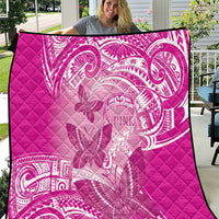 Polynesia Breast Cancer Awareness Quilt Think Pink Ribbon Polynesian Butterflies LT14 Pink - Polynesian Pride