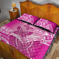 Polynesia Breast Cancer Awareness Quilt Bed Set Think Pink Ribbon Polynesian Butterflies LT14 - Polynesian Pride