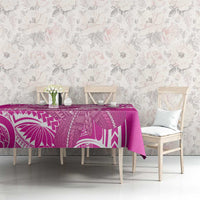 Polynesia Breast Cancer Awareness Tablecloth Think Pink Ribbon Polynesian Butterflies LT14 - Polynesian Pride