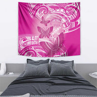 Polynesia Breast Cancer Awareness Tapestry Think Pink Ribbon Polynesian Butterflies LT14 - Polynesian Pride