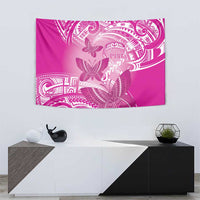 Polynesia Breast Cancer Awareness Tapestry Think Pink Ribbon Polynesian Butterflies LT14 - Polynesian Pride