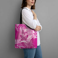 Polynesia Breast Cancer Awareness Tote Bag Think Pink Ribbon Polynesian Butterflies LT14 - Polynesian Pride