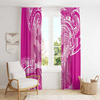 Polynesia Breast Cancer Awareness Window Curtain Think Pink Ribbon Polynesian Butterflies LT14 - Polynesian Pride