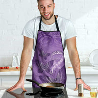 Polynesia Lupus Awareness Month Apron Warrior Purple Ribbon Polynesian Butterflies LT14 - Polynesian Pride