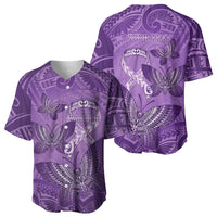 Personalised Polynesia Lupus Awareness Month Baseball Jersey Warrior Purple Ribbon Polynesian Butterflies LT14 - Polynesian Pride