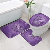 Polynesia Lupus Awareness Month Bathroom Set Warrior Purple Ribbon Polynesian Butterflies LT14 - Polynesian Pride