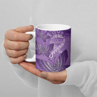 Personalised Polynesia Lupus Awareness Month Ceramic Mug Warrior Purple Ribbon Polynesian Butterflies LT14 - Polynesian Pride