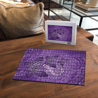 Polynesia Lupus Awareness Month Puzzle Warrior Purple Ribbon Polynesian Butterflies LT14 - Polynesian Pride