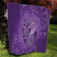 Polynesia Lupus Awareness Month Quilt Warrior Purple Ribbon Polynesian Butterflies LT14 - Polynesian Pride