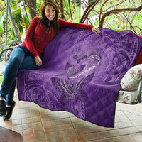 Polynesia Lupus Awareness Month Quilt Warrior Purple Ribbon Polynesian Butterflies LT14 - Polynesian Pride