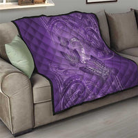 Polynesia Lupus Awareness Month Quilt Warrior Purple Ribbon Polynesian Butterflies LT14 - Polynesian Pride