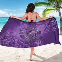 Polynesia Lupus Awareness Month Sarong Warrior Purple Ribbon Polynesian Butterflies LT14 - Polynesian Pride
