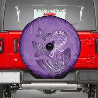 Polynesia Lupus Awareness Month Spare Tire Cover Warrior Purple Ribbon Polynesian Butterflies LT14 - Polynesian Pride