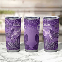 Personalised Polynesia Lupus Awareness Month Tumbler Cup Warrior Purple Ribbon Polynesian Butterflies LT14 - Polynesian Pride
