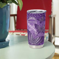 Personalised Polynesia Lupus Awareness Month Tumbler Cup Warrior Purple Ribbon Polynesian Butterflies LT14 - Polynesian Pride