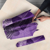 Polynesia Lupus Awareness Month Umbrella Warrior Purple Ribbon Polynesian Butterflies LT14 - Polynesian Pride