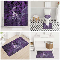 Lupus Awareness Month New Zealand Bathroom Set Be Strong Warrior Maori Silver Fern LT14 - Polynesian Pride